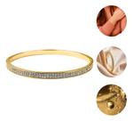 Bracelete Feminino Ouro 750 Zircônia Cravejada Bracelete Feminino Ouro 750 Zircônia Cravejada