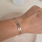Bracelete fio duplo liso fino prata Bracelete fio duplo liso fino prata