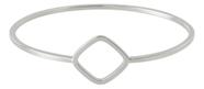 Bracelete Fio Quadrado Detalhe Losango 1.5mm Prata 925 Bracelete Fio Quadrado Detalhe Losango 1.5mm Prata 925