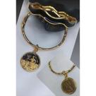 Bracelete Folheado Exu Bara Guardião Umbanda Camdomble