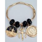 Bracelete Folheado Guardião Exu Umbanda Candomblé