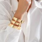 Bracelete Grosso Largo Dourado Espiral Enrolado Egípcio Grego Braço-Pulseira Rígida Feminina Cleópatra Serpentina Liso