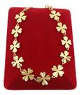 Bracelete Idêntica A Ouro Elo Flores 6mm Banhada a Ouro