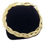 Bracelete Idêntica A Ouro Elo Trançada Banhada a Ouro