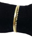 Bracelete Idêntico A Ouro Elo Duplo Banhada a Ouro