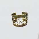 Bracelete Indiano Dourado Vazado em Arabesco -Boho Chic