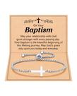 Bracelete Kidbbi Cross - Presente de Batismo para Meninas e Adolescentes
