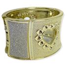 Bracelete Largo Coração Dourado Pomba Gira Oxum