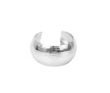 Bracelete Largo Redondo Riscado Banhado a Ródio Branco - 3,2 cm - 30 g