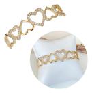 Bracelete Lindo Coração Banhada A Ouro 18k Delicada Pulso Bracelete Lindo Coração Banhada A Ouro 18k Delicada Pulso