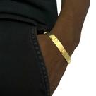 Bracelete Liso 10mm - Banhado a Ouro 18k