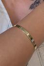 Bracelete Liso Largo Banhado em Ouro 18k