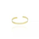 Bracelete Liso Largo Folheado em Ouro 18k