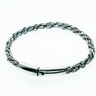 Bracelete Masculina Bali Trança Redonda em Prata 925 com Fecho Gaveta