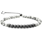 Bracelete Masculino De Pedras Brancas Gafeno