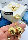 Bracelete Meia Bola Martelado - 01 Unidade - Banho de Ouro 18k