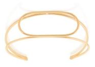 Bracelete Moederno Tudo Oco 2 mm Topo 20 mm Pulseira Ouro 18 Kilates 6 Gramas