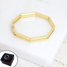 Bracelete Octogonal Articulado com Encaixe Banhado a Ouro