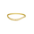 Bracelete Onda Cravejado com Zircônias - Banhado em Ouro 18k