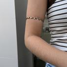 Bracelete ondulado aço inox