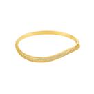 Bracelete Ondulado com Zircônias - Banhado em Ouro 18k