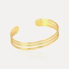 Bracelete Ouro 18 k 3 Fio Reto - Graced Semijoias