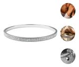 Bracelete Prata 925 Feminino Cravejada Zircônia Bracelete Prata 925 Feminino Cravejada Zircônia