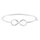 Bracelete Prata 925 Fio Quadrado Detalhe Infinito 1.5mm