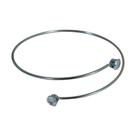 Bracelete Prateado com Pedras Aço Inox Fechado