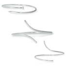 Bracelete Pulseira Feminino Prata Original Rigido Prego