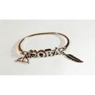 Bracelete Pulseira Folheada Prateada Orixá Oba Candomblé
