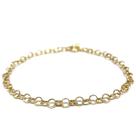 Bracelete Pulseira Portuguesa Em Ouro 18k Elo Português Feminina Com Fecho Boia