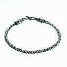 Bracelete Pulseira Unissex Bali Ponto Peruano 4mm Prata 925