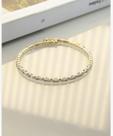 Bracelete retangular de zirconia fol. ouro Bracelete retangular de zirconia fol. ouro