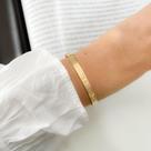 Bracelete Seja Forte e Corajosa Banhado a Ouro ou Prata
