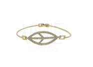 Bracelete Símbolo da Paz Banhado a Ouro - Joia Elegante
