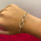 Bracelete Símbolo De Infinito 100% Prata925