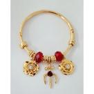 Bracelete Tridente Rosa Vermelha Pombogira Padilha Figueira Farrapo Caveira Cabaré Rosa Umbanda Candomble