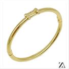 Bracelete Tubo Liso com Detalhes em Micro Zircônia