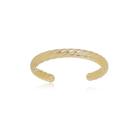Bracelete Tubo Torcido 8mm Banhado a Ouro Liso e Sofisticado