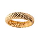 Bracelete Via Lessa Samos com Textura Espiral Dourado