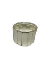 Braceletes Placas de Metal - Prata