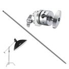 Braço Articulado Girafa Boom Inox Greika 128cm + Articulação Cabeça De Efeito