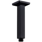Braço de chuveiro TRUSTMI, suporte de teto quadrado preto, 15 cm, aço inoxidável