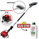 Braço Mecânico de Café Nakashi Com Motor Mitsubishi e Kit Derriçador Duplo + 01 Óleo Castrol Stihl