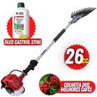 Braço Mecânico de Colher Café Nakashi Com Motor Mitsubishi TU26 e Garra Simples + Óleo Castrol Stihl
