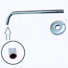braço ou cano 35 cm para chuveiro em metal