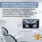 Braço suporte em garra para tv monitor para telas de 10 a 32 polegadas ideal para cadeiras macas hospital