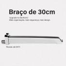 Braço Tubo Cromado Para Chuveiro C/ Capa 30cm Astra Braço Tubo Cromado Para Chuveiro C/ Capa 30cm Astra