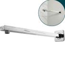 Braço Tubo Inox Retangular 40cm Para Ducha Chuveiro a Gas Luxo Suporte de Parede Horizontal para Chuveiro Polido Brilhoso Banheiro Luxo